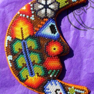Huichol Handmade Beaded Moon